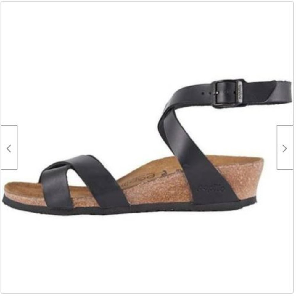 PAPILLIO BIRKENSTOCK Lola Ankle Wrap Wedge Sandal - Picture 2 of 12